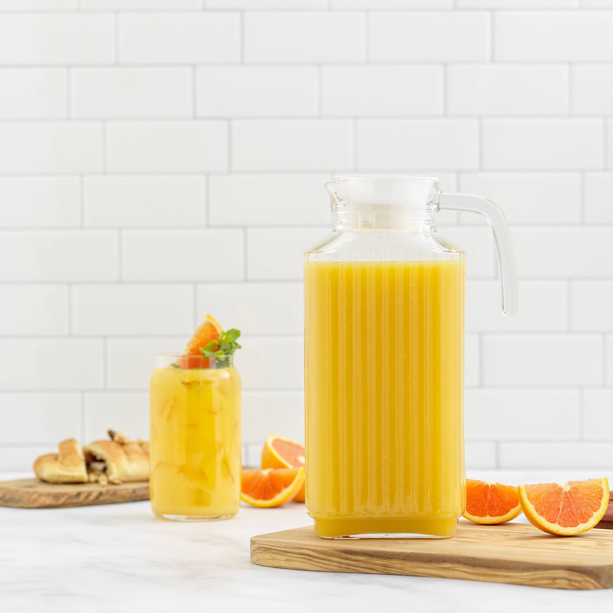 JoyJolt® 60oz. Beverage Serveware Glass Pitcher